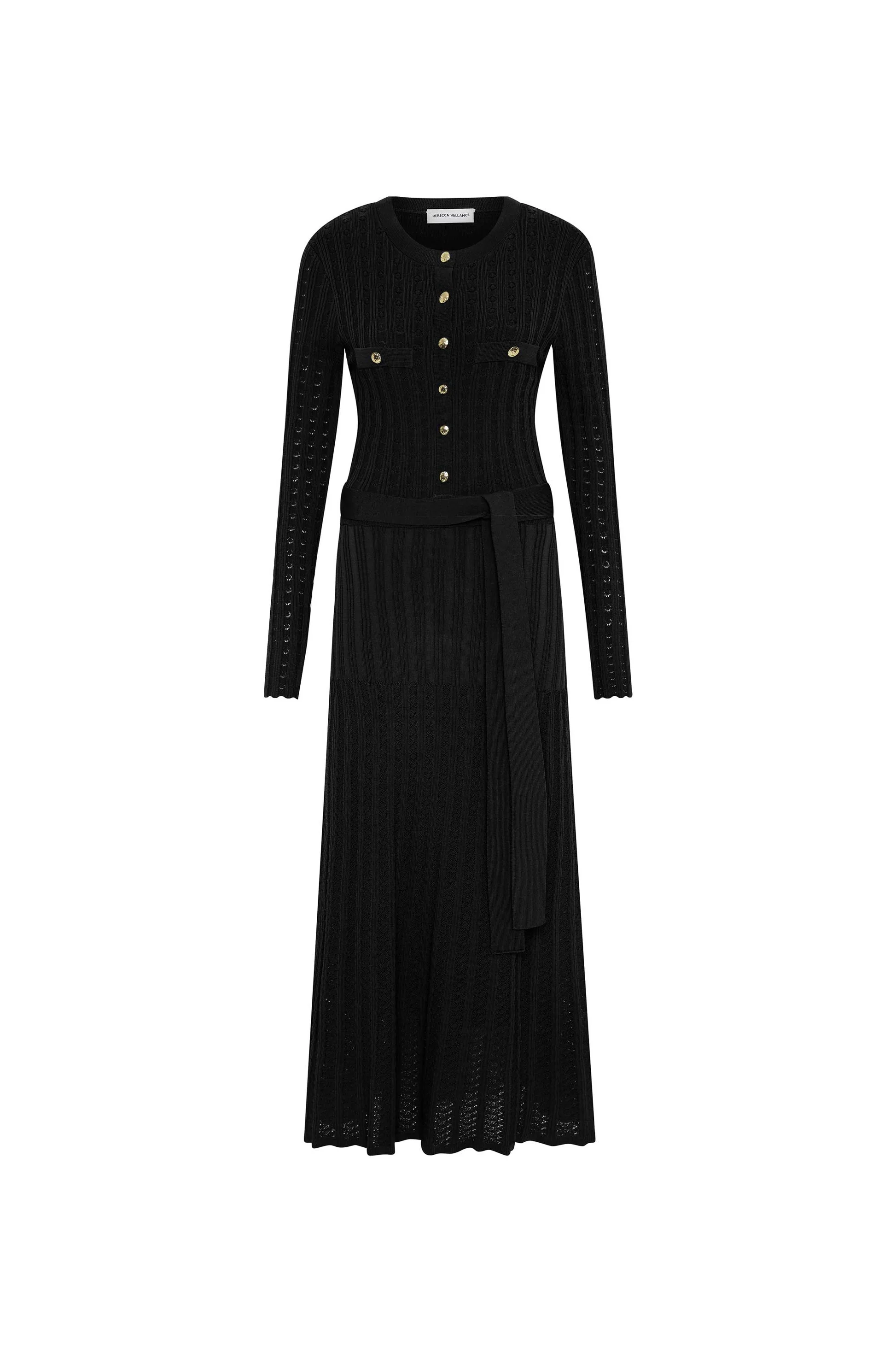 【REBECCA VALLANCE】ロングワンピース REBECCA VALLANCE REBECCA VALLANCE Odetta one-shoulder cape-effect textured